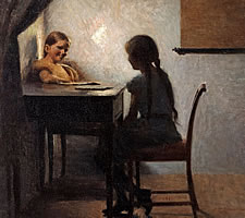 Peter Ilsted, 'Interior with Two Girls', 1904.